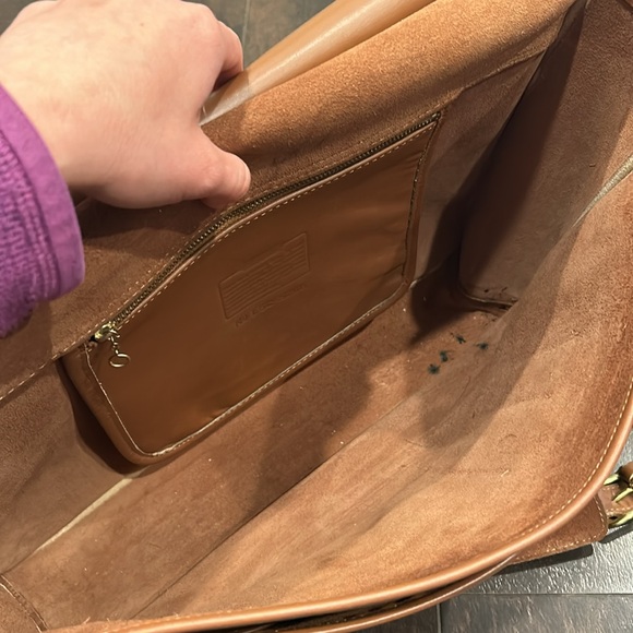 COACH Vintage ‘96 Beekman Briefcase/Laptop Bag Brown Gold - Picture 8 of 16